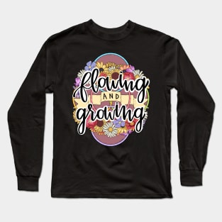 Flowing and Growing Hula Hoop Art Long Sleeve T-Shirt